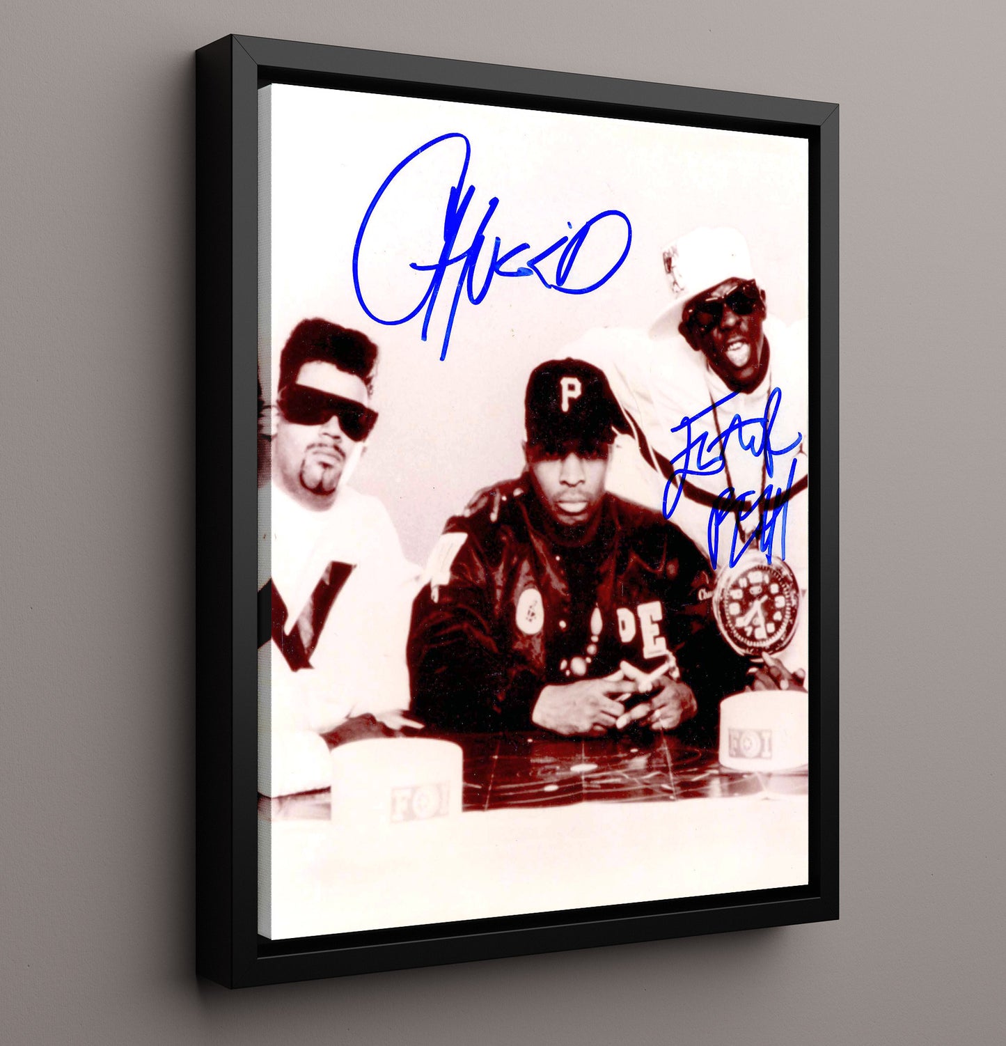 Public Enemy - Ensemble Cast Hip Hop Group Portrait Music Wall Art 16x20 Framed Canvas wall art print – Music decor
