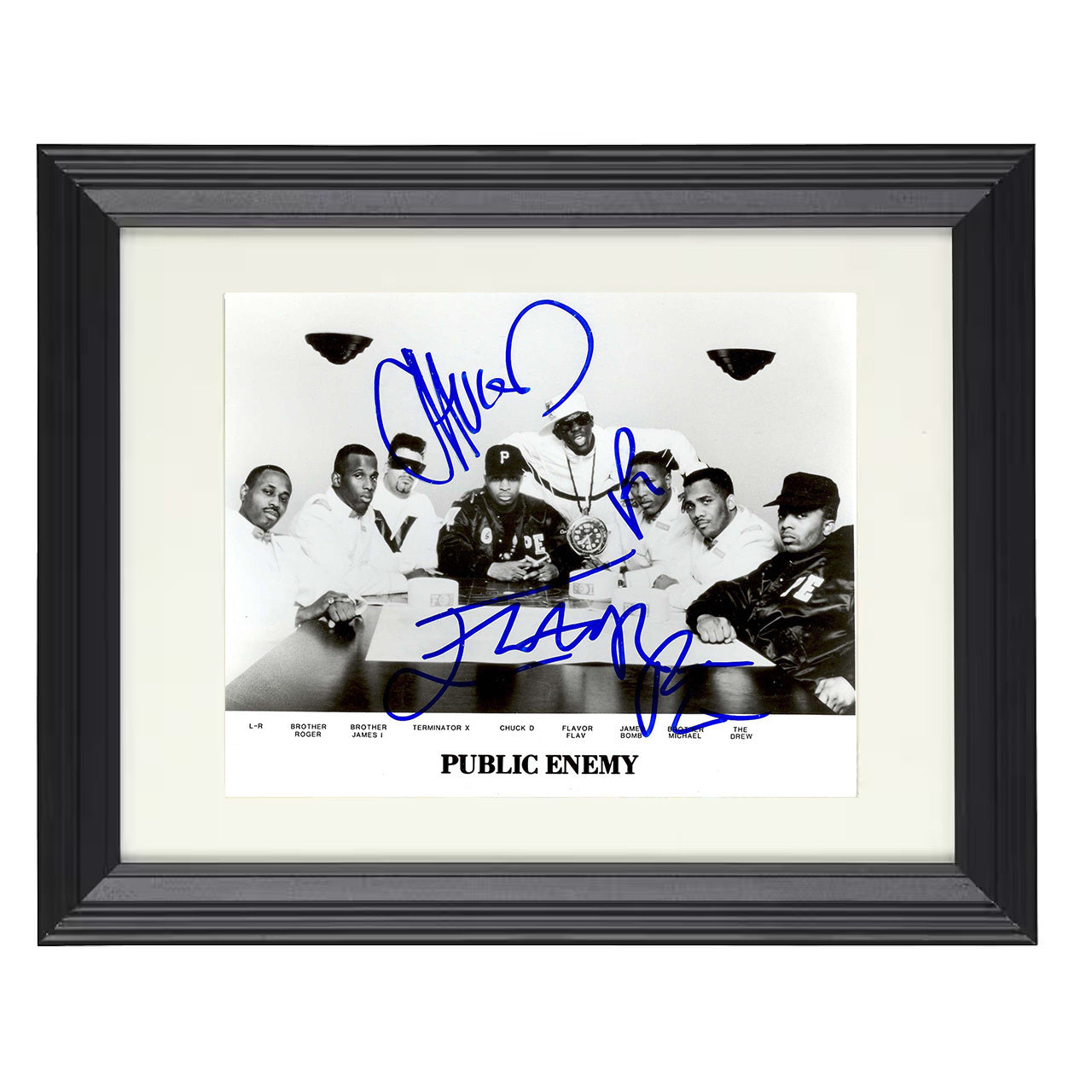 Public Enemy – Hip Hop Group Table Image – 8x10 black beveled framed music wall art