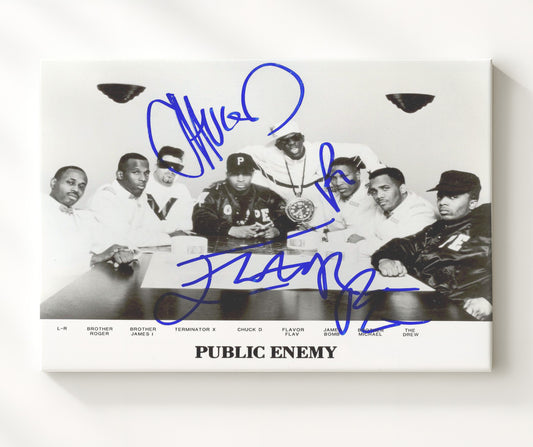 Public Enemy - Hip Hop Group Table Photo 16x20 Gallery Frame vintage music wall art