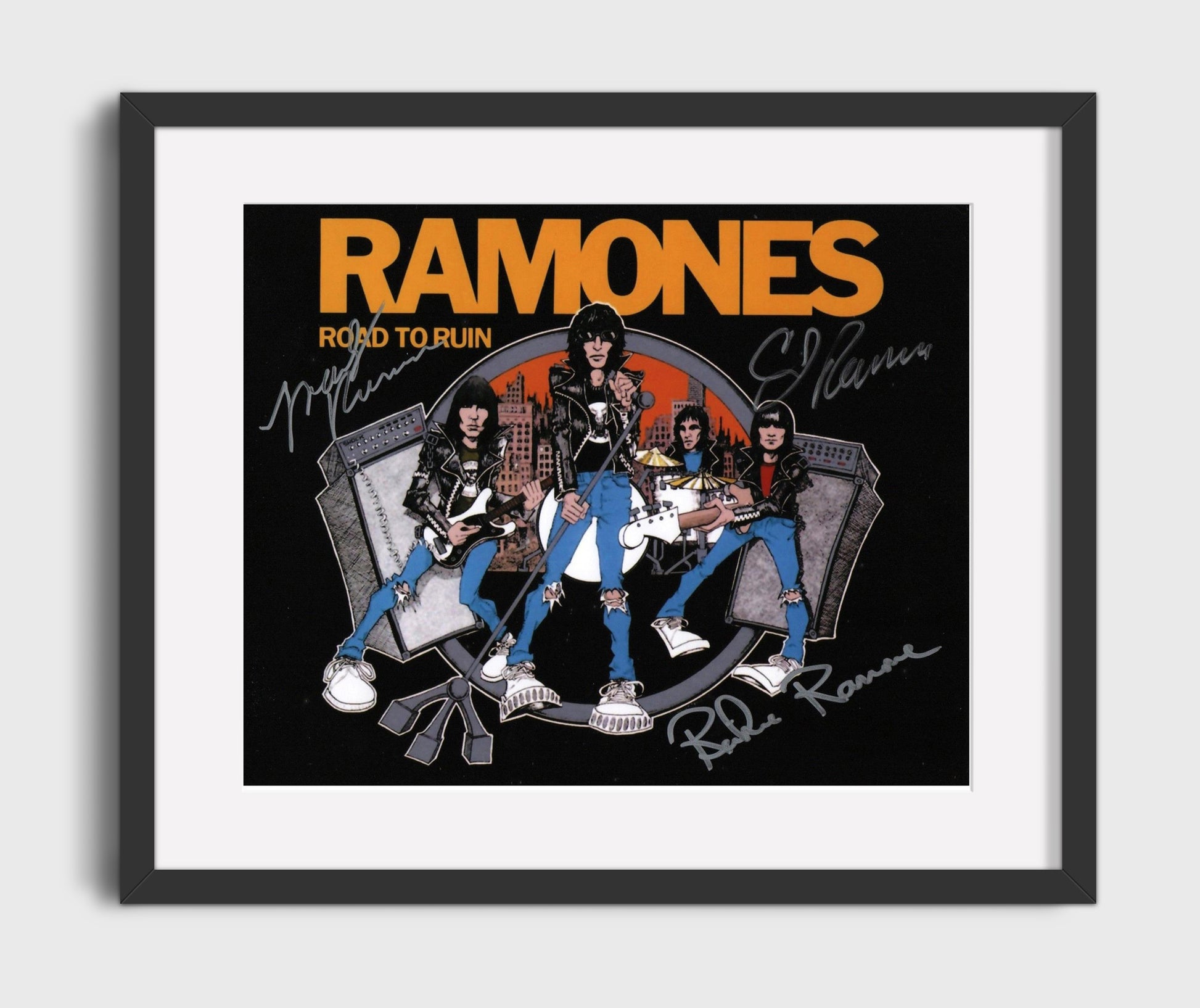 Ramones - Blitzkrieg Bop - Vintage Music Wall Art - 16x20 Gallery Frame music decor