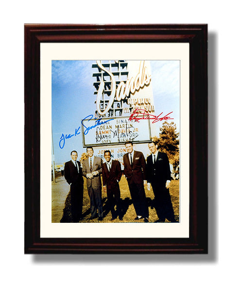 Rat Pack - Sands in Color Music Wall Art 8x10 Beveled Frame wall art print – Music decor