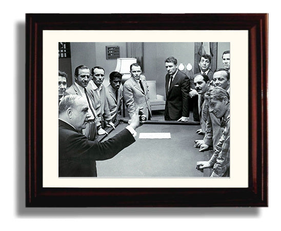 Rat Pack - Vegas Strategy Session - Vintage Music Wall Art - 8x10 Beveled Frame music decor