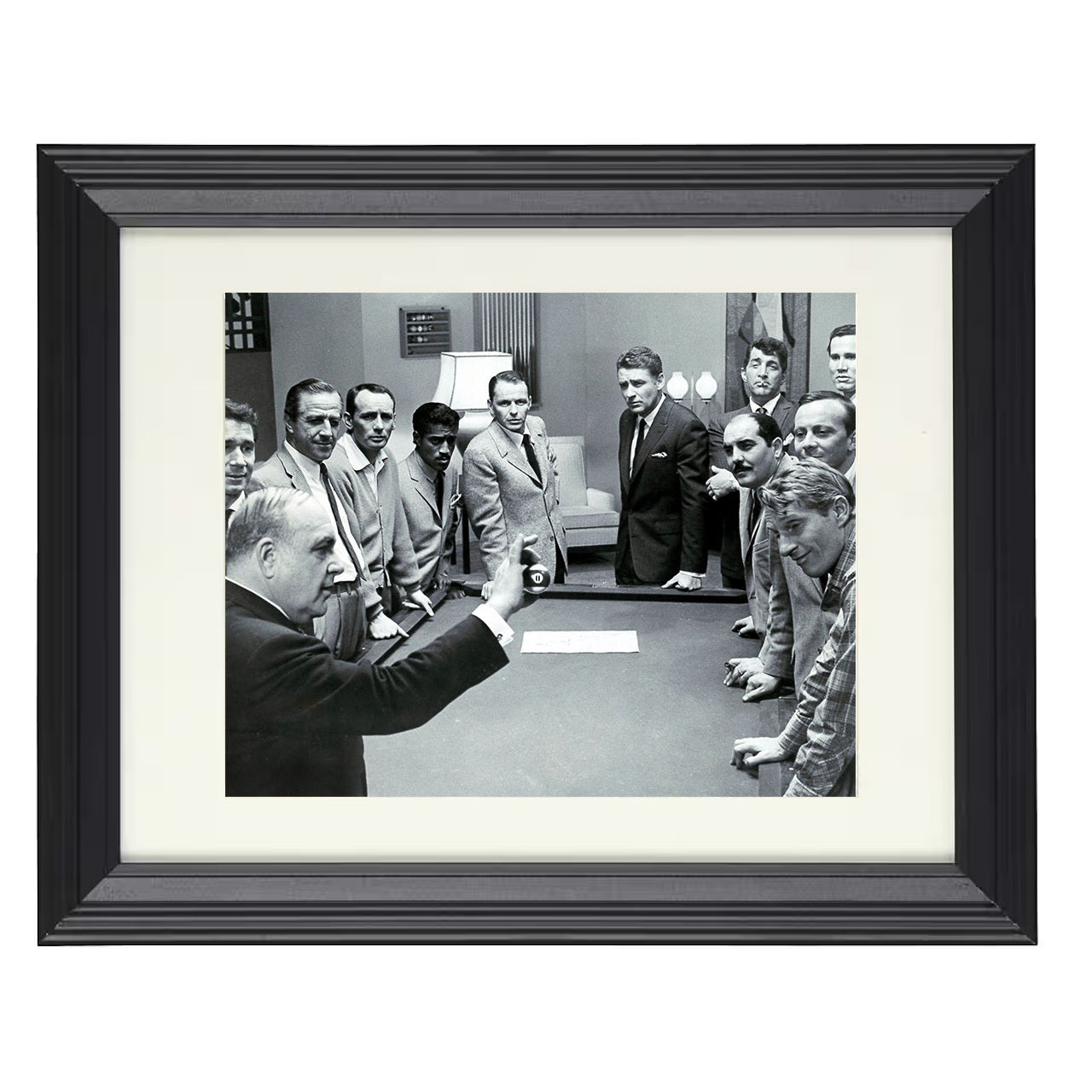 Rat Pack – Vegas Strategy Session – 8x10 black beveled framed music wall art