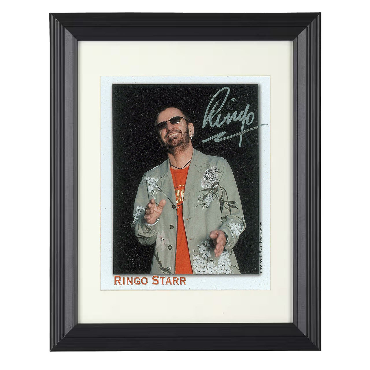 Ringo Starr – Sunglasses Casual Promo Image – 8x10 black beveled framed music wall art