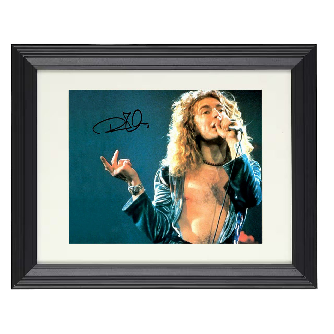 Robert Plant – Immigrant Song – 8x10 black beveled framed music wall art