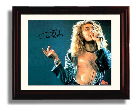 Robert Plant - Immigrant Song - Vintage Music Wall Art - 8x10 Beveled Frame music decor