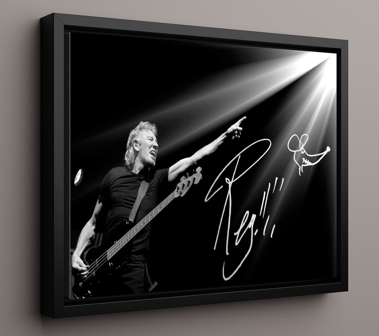 Roger Waters - The Wall Vision - Vintage Music Wall Art - 16x20 Framed Canvas music decor