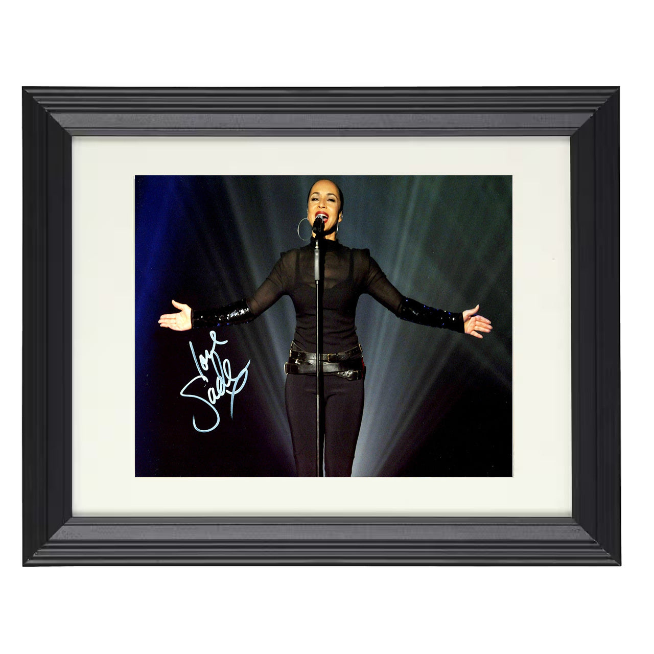 Sade – Smooth Operator – 8x10 black beveled framed music wall art