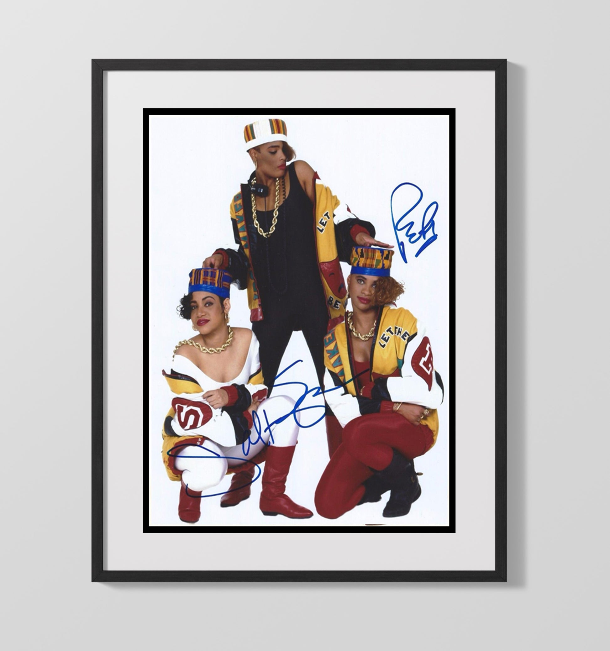 Salt-N-Pepa - Hip Hop Trio Colorful Promo Image Music Wall Art 16x20 Gallery Frame wall art print – Music decor
