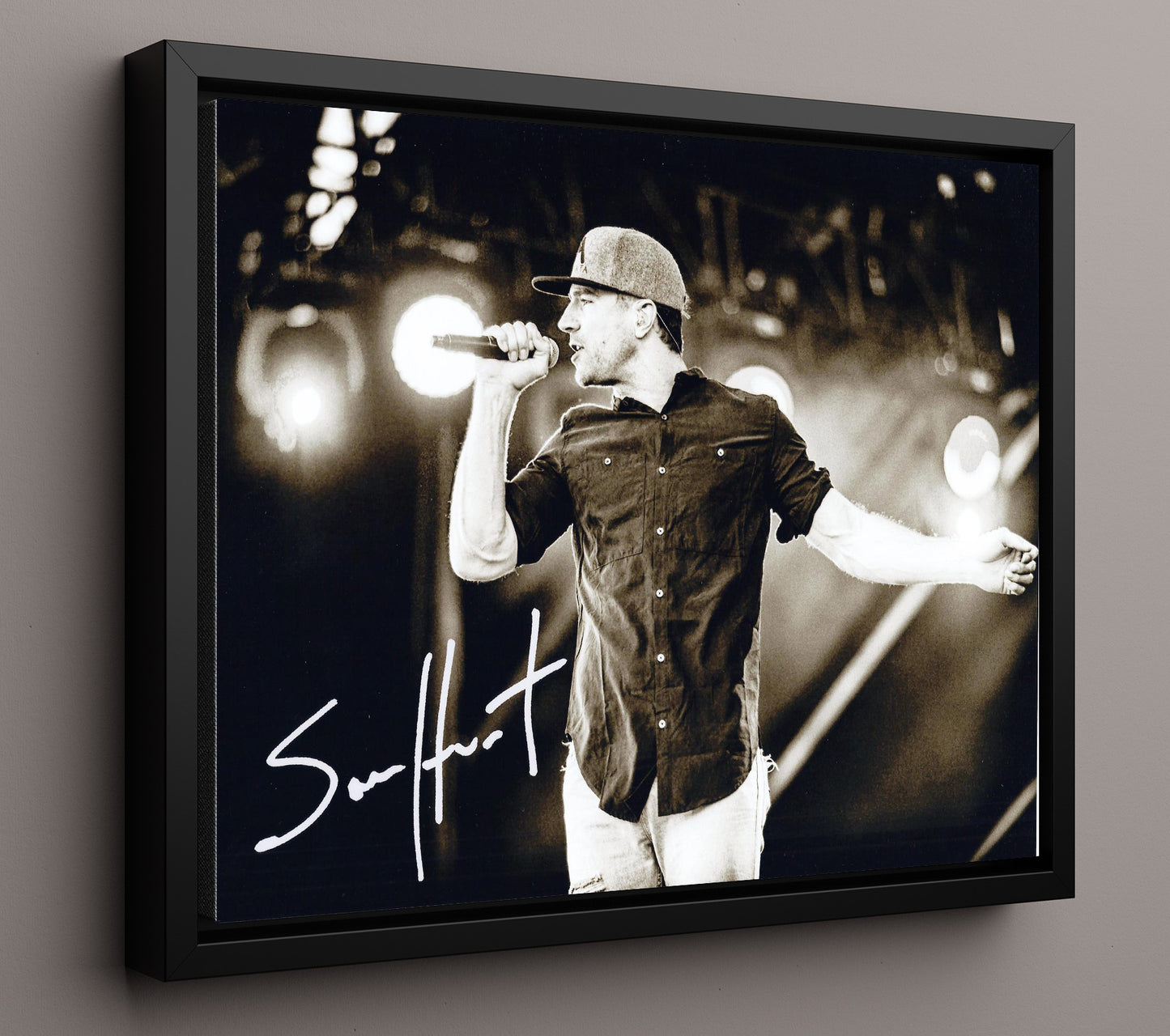 Sam Hunt - Body Like a Back Road - Vintage Music Wall Art - 16x20 Framed Canvas music decor