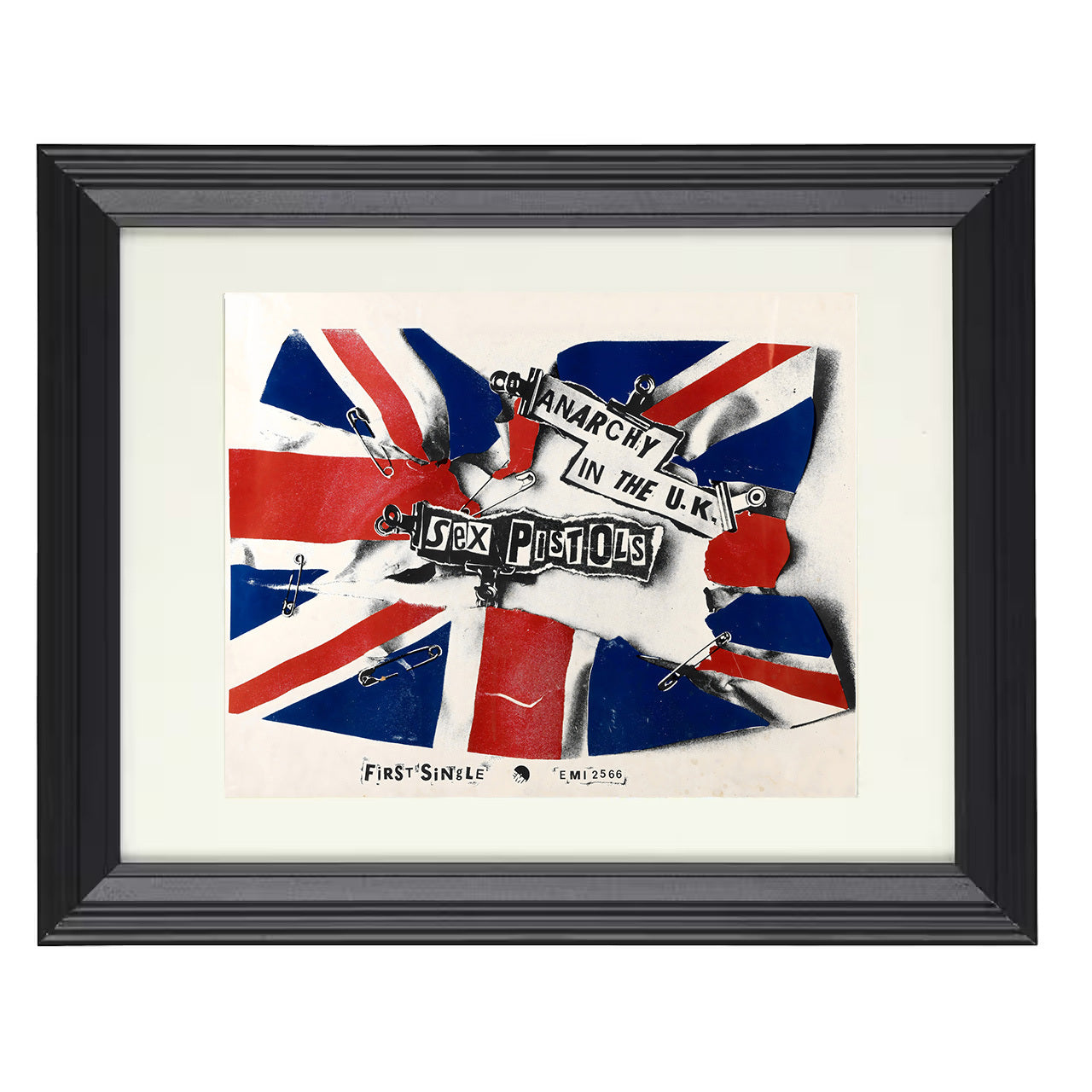 Sex Pistols – Anarchy in the U.K. – 8x10 black beveled framed music wall art