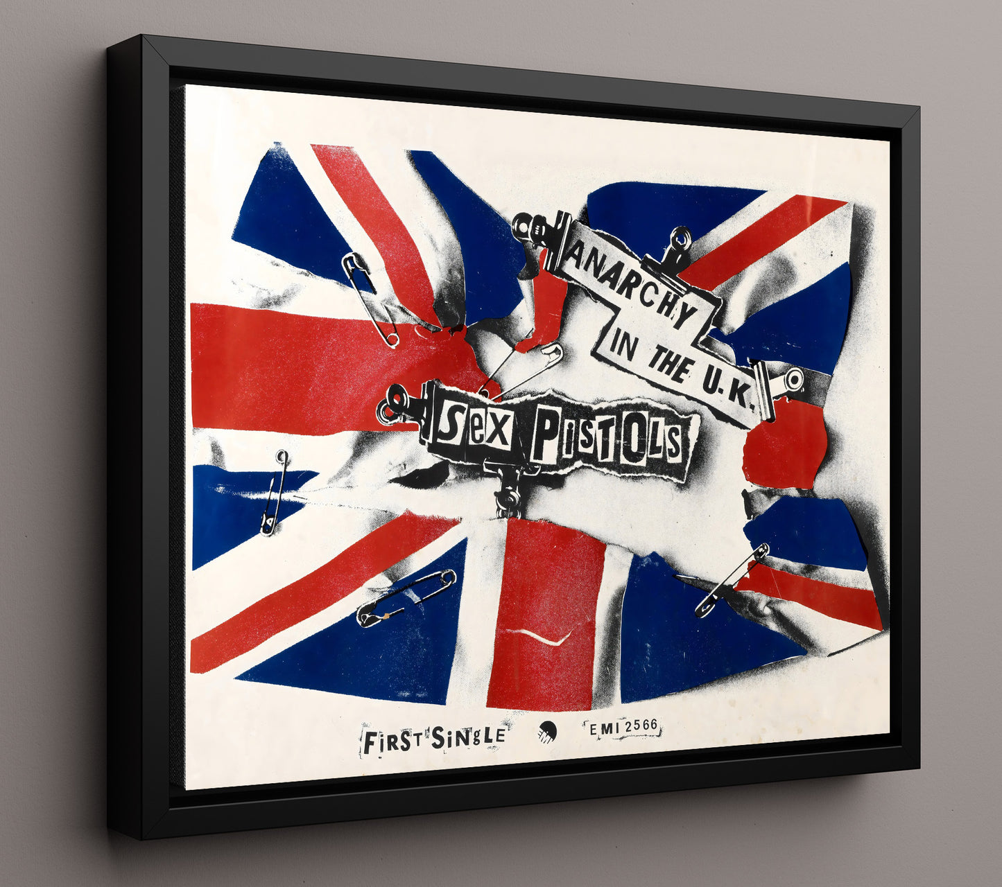 Sex Pistols - Anarchy in the U.K. - Vintage Music Wall Art - 16x20 Framed Canvas music decor