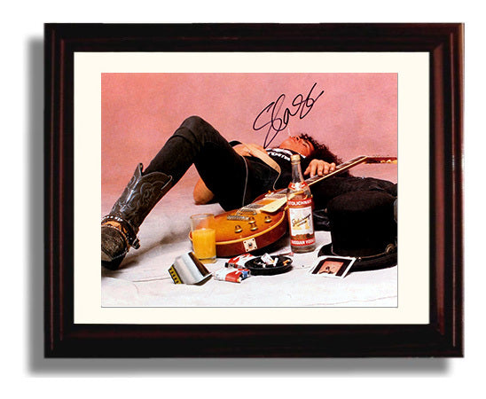 Slash - Top Hat and Six Strings - Vintage Music Wall Art - 8x10 Beveled Frame music decor