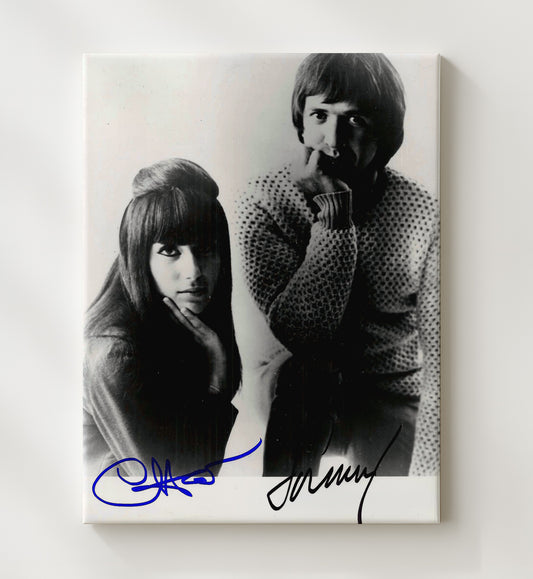 Sonny and Cher - Classic Duo Studio Photo 16x20 Gallery Frame vintage music wall art