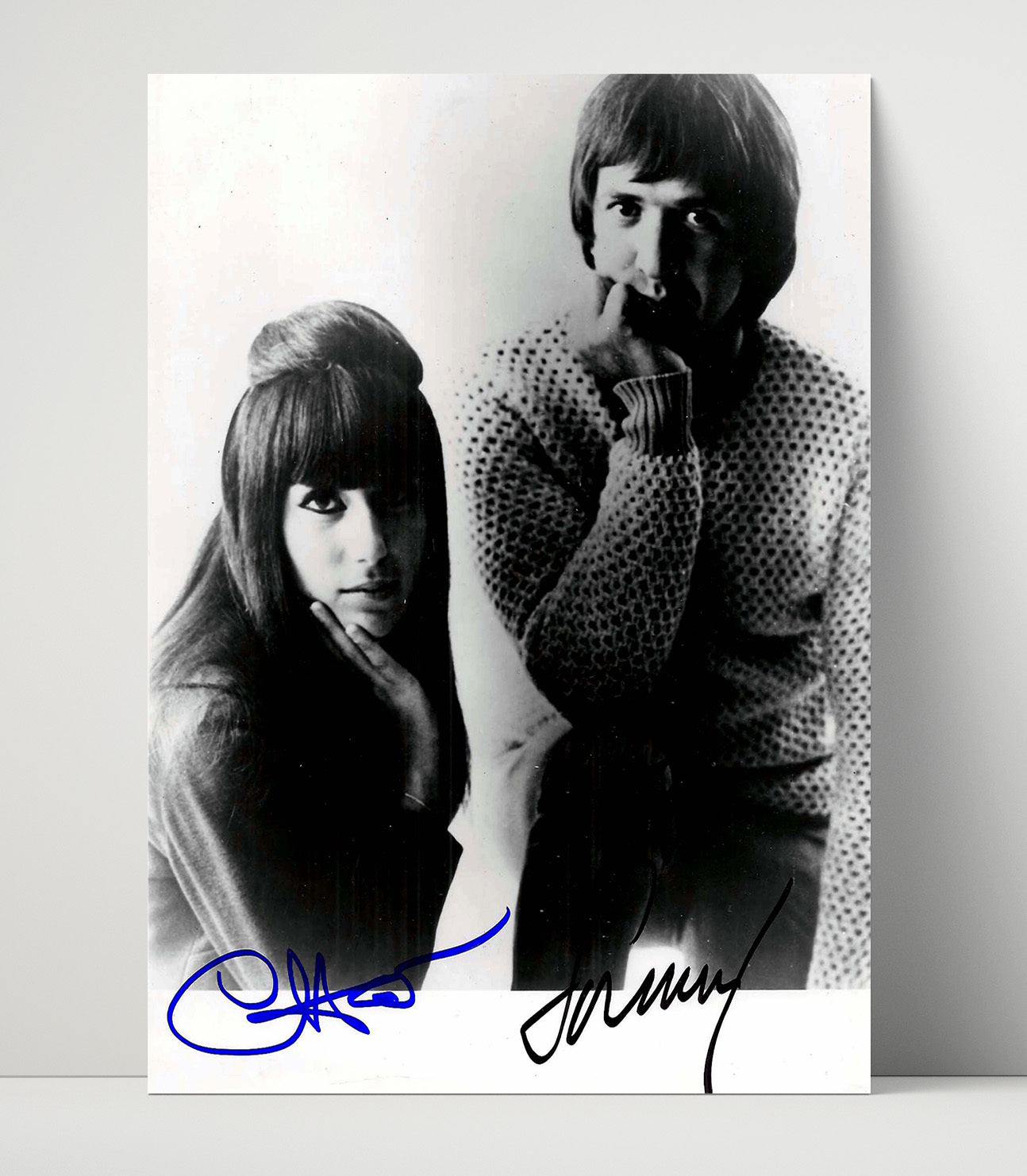 Sonny and Cher - Classic Duo Studio Photo - Vintage Music Wall Art - 16x20 Unframed Print music decor