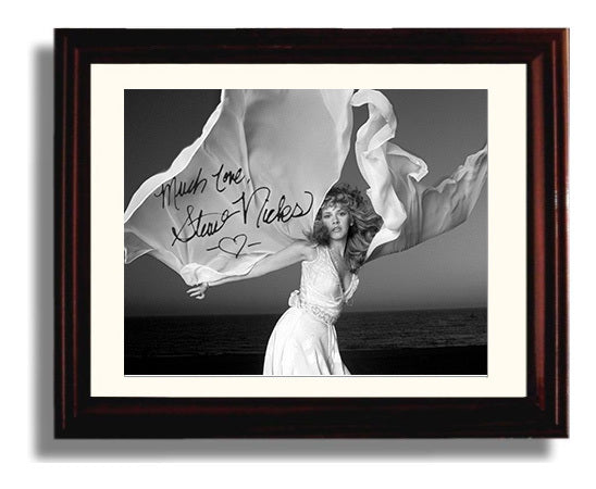Stevie Nicks - Edge of Seventeen Grace - Vintage Music Wall Art - 8x10 Beveled Frame music decor