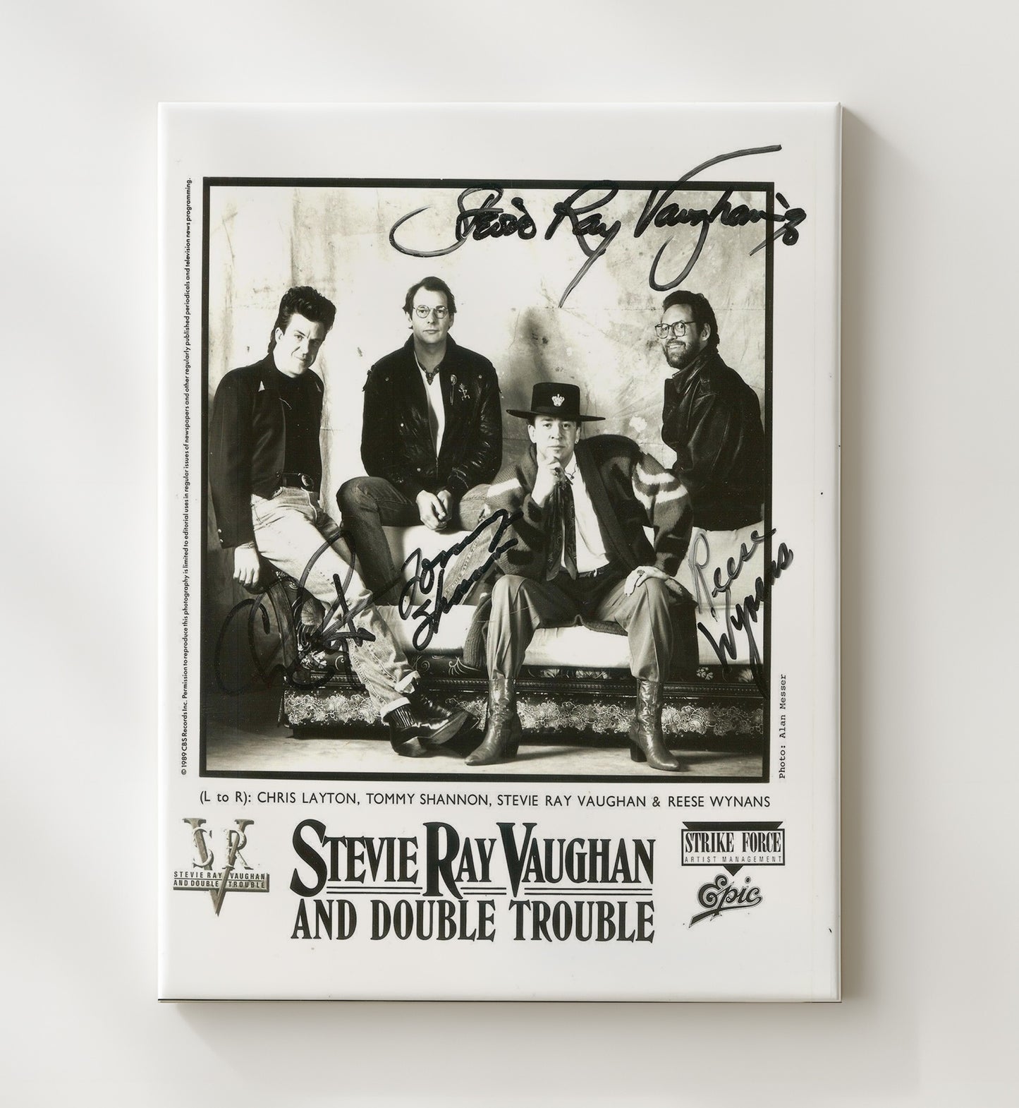 Stevie Ray Vaughan and Double Trouble - Texas Blues Music Wall Art 20x24 Canvas wall art print – Music decor