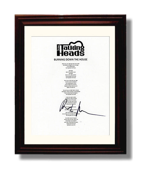 Talking Heads - Burning Down the Stage Music Wall Art 8x10 Beveled Frame wall art print – Music decor