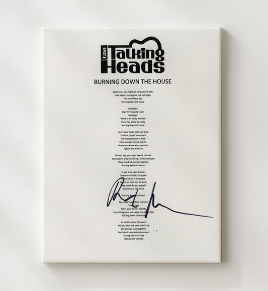 Talking Heads - Burning Down the Stage 16x20 Gallery Frame vintage music wall art