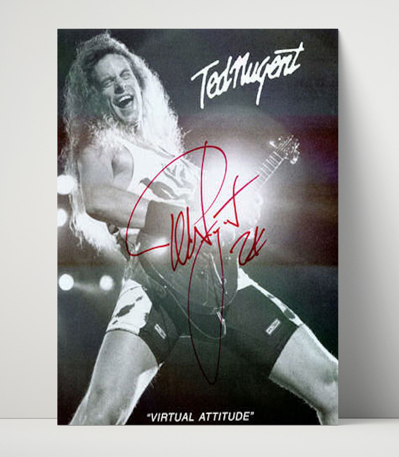 Ted Nugent - Guitar Wildman - Vintage Music Wall Art - 16x20 Unframed Print music decor