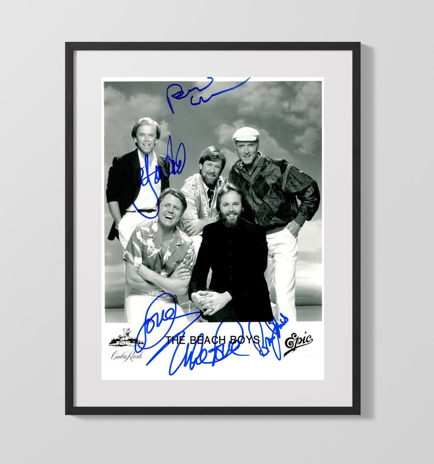 The Beach Boys - ed Studio Group Photo - Vintage Music Wall Art - 16x20 Gallery Frame music decor