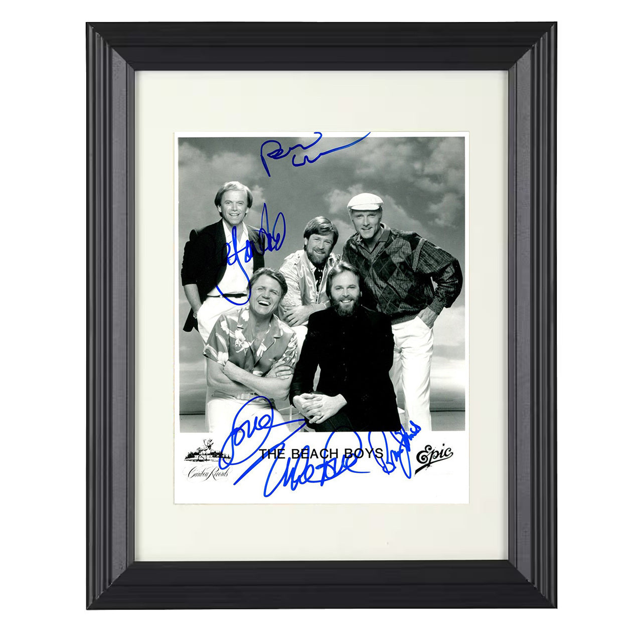 The Beach Boys – ed Promotional Group Photo – 8x10 black beveled framed music wall art