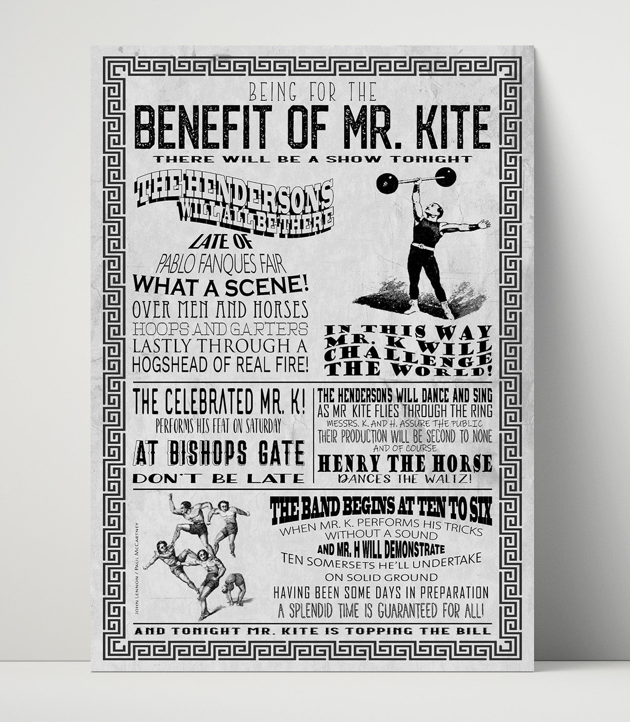 The Beatles - Being for the Benefit of Mr Kite Music Wall Art 16x20 Unframed Print wall art print – Music decor