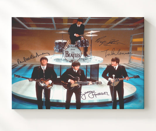 The Beatles - Ed Sullivan Set 16x20 Gallery Frame vintage music wall art