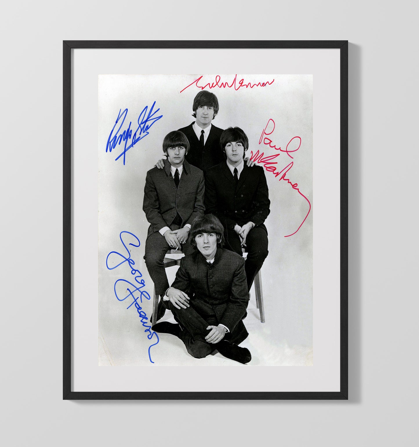 The Beatles - Fab Four S Music Wall Art 16x20 Gallery Frame wall art print – Music decor