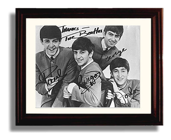 The Beatles - Fab Four s - Vintage Music Wall Art - 8x10 Beveled Frame music decor