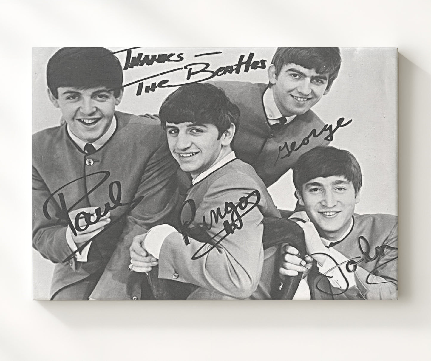 The Beatles - Fab Four s - Vintage Music Wall Art - 20x24 Canvas music decor