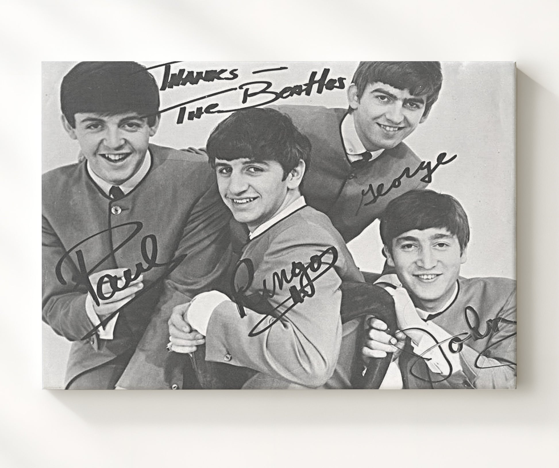 The Beatles - Fab Four s - Vintage Music Wall Art - 20x24 Canvas music decor