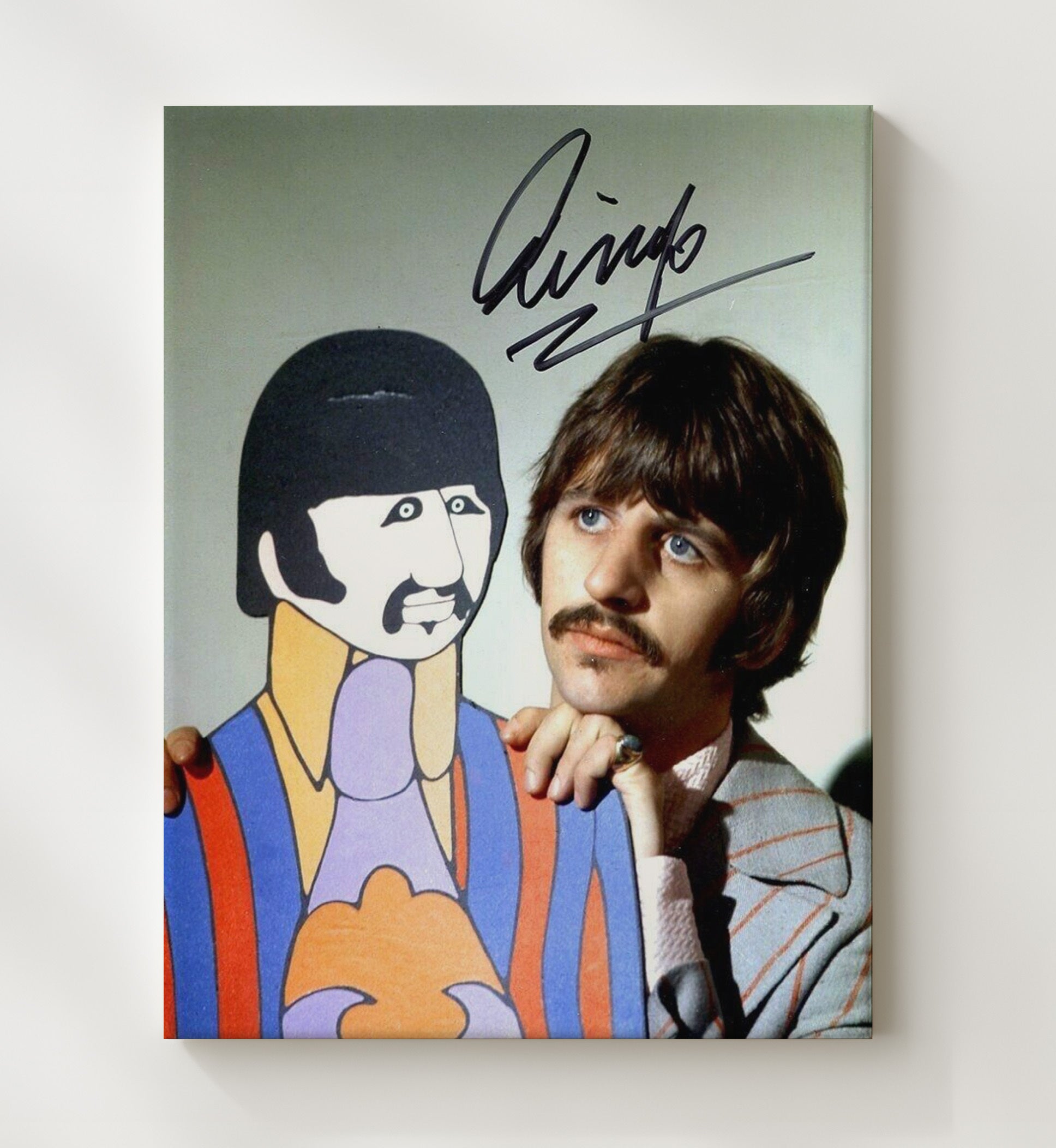 The Beatles - Ringo Starr Sgt Pepper Cutout Pose Music Wall Art 20x24 Canvas wall art print – Music decor
