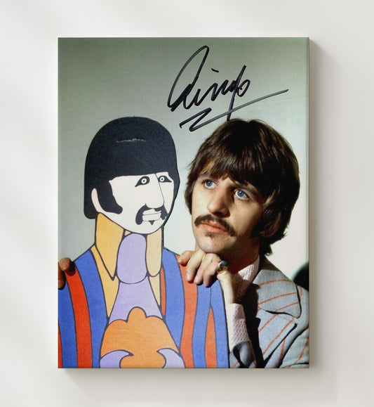 The Beatles - Ringo Starr Sgt Pepper Cutout Pose 16x20 Gallery Frame vintage music wall art