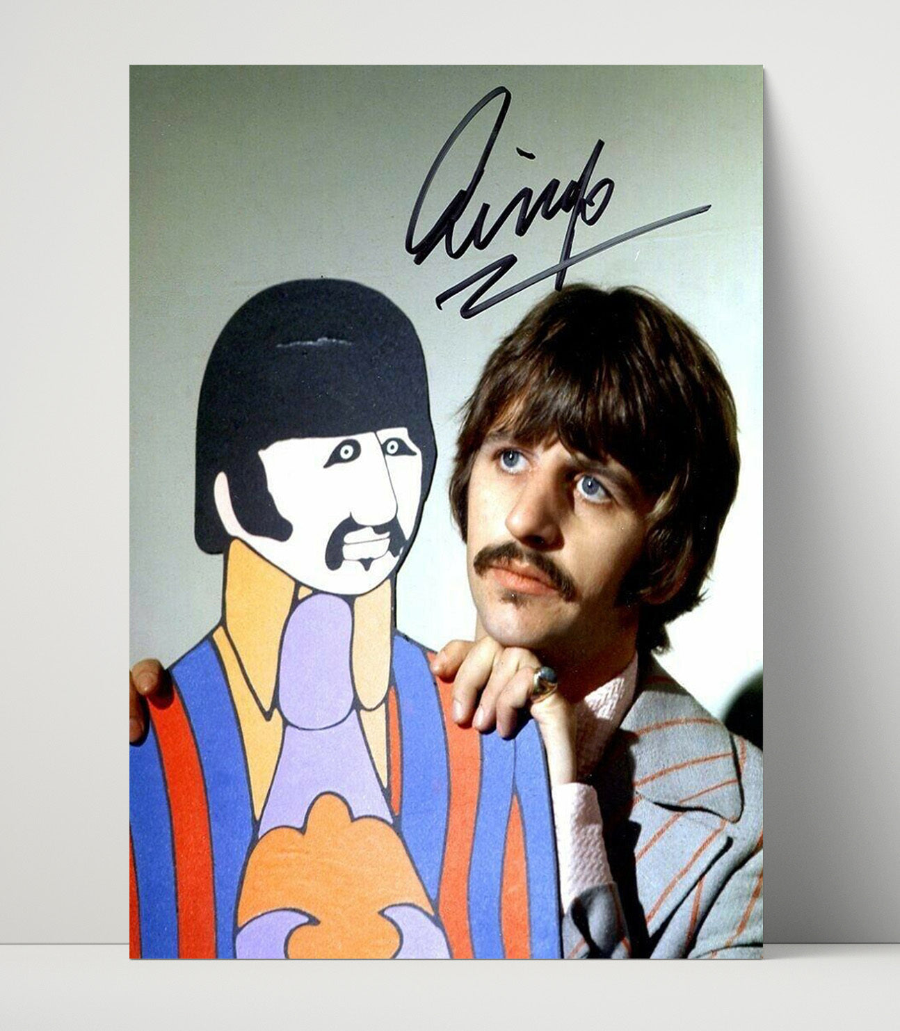 The Beatles - Ringo Starr Sgt Pepper Cutout Pose - Vintage Music Wall Art - 16x20 Unframed Print music decor