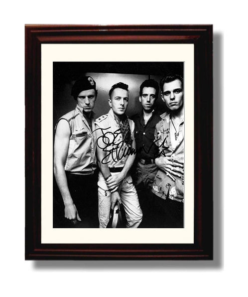 The Clash - Joe Strummer Punk Portrait Music Wall Art 8x10 Beveled Frame wall art print – Music decor