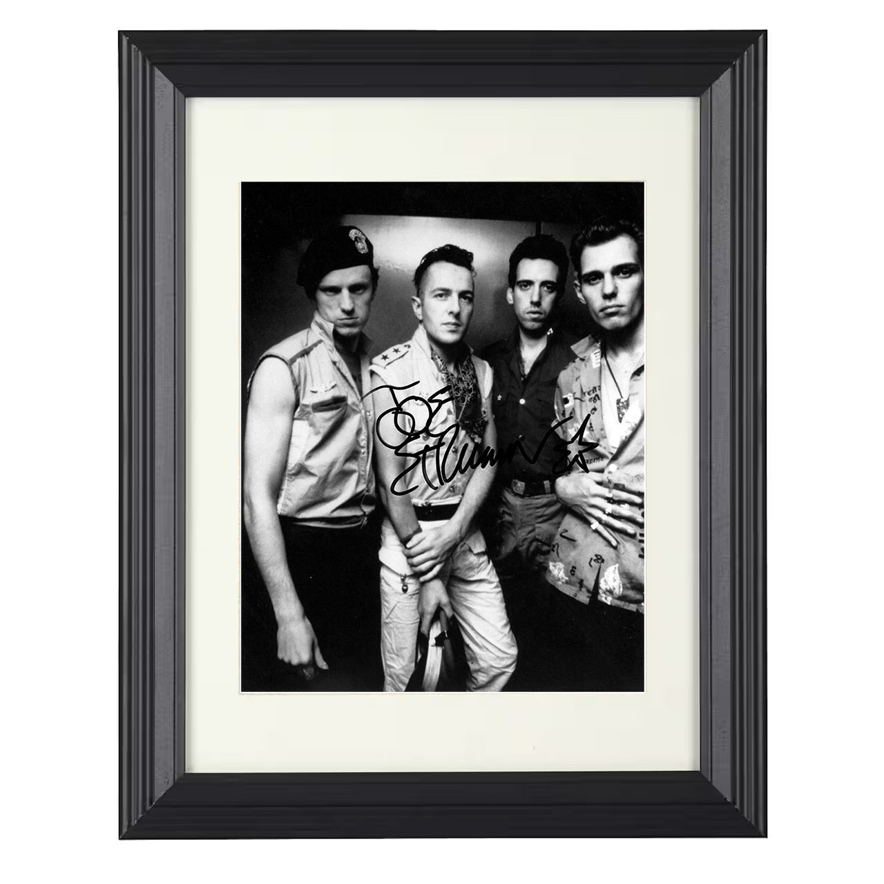 The Clash – Joe Strummer Punk Image – 8x10 black beveled framed music wall art