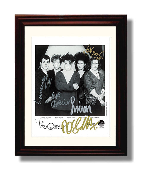 The Cure - Band Portrait Robert Smith and Members 1980s Music Wall Art 8x10 Beveled Frame wall art print – Music decor
