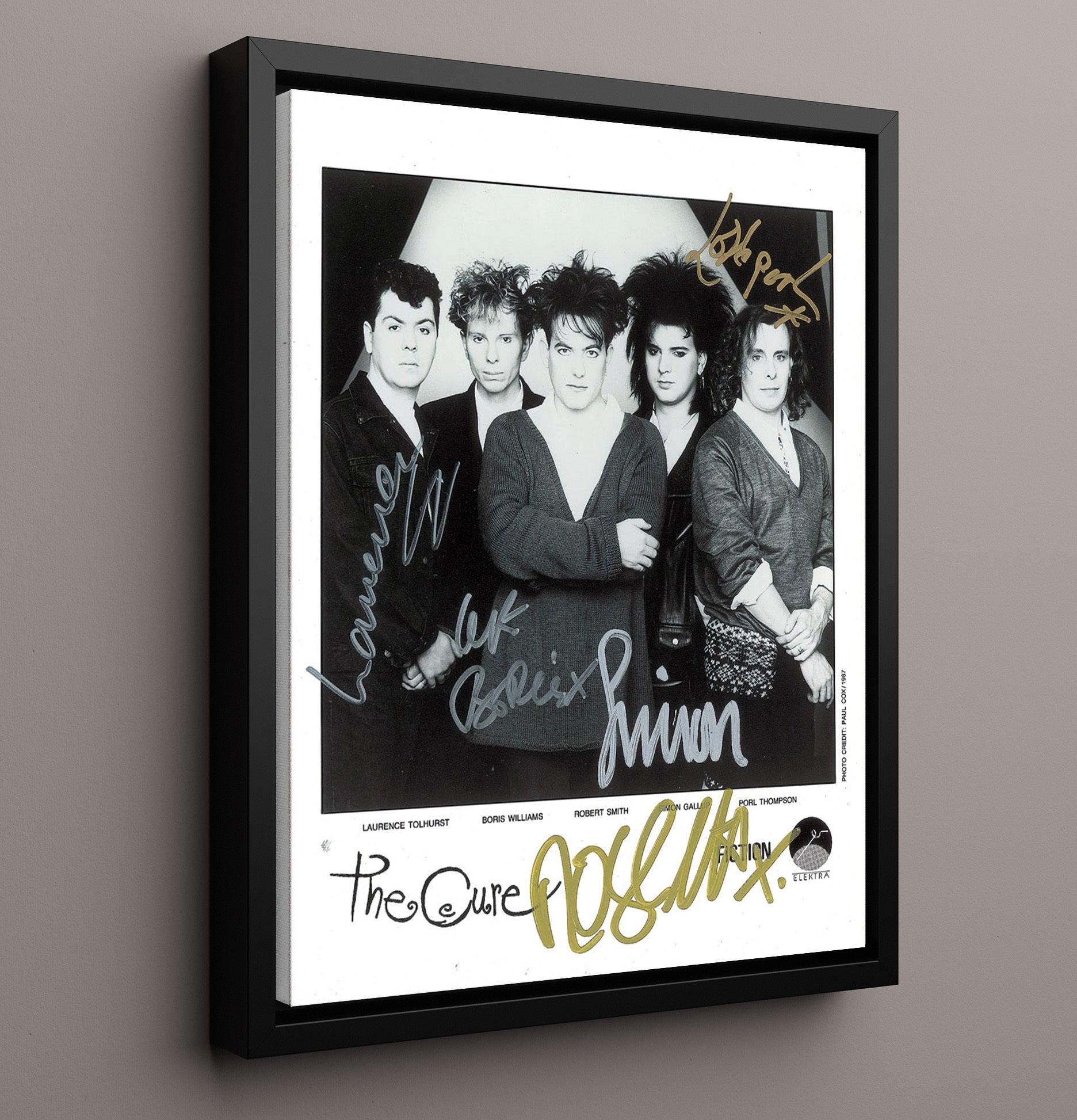 The Cure - Band Portrait Robert Smith And Members 1980s - Vintage Music Wall Art - 16x20 Framed Canvas music decor