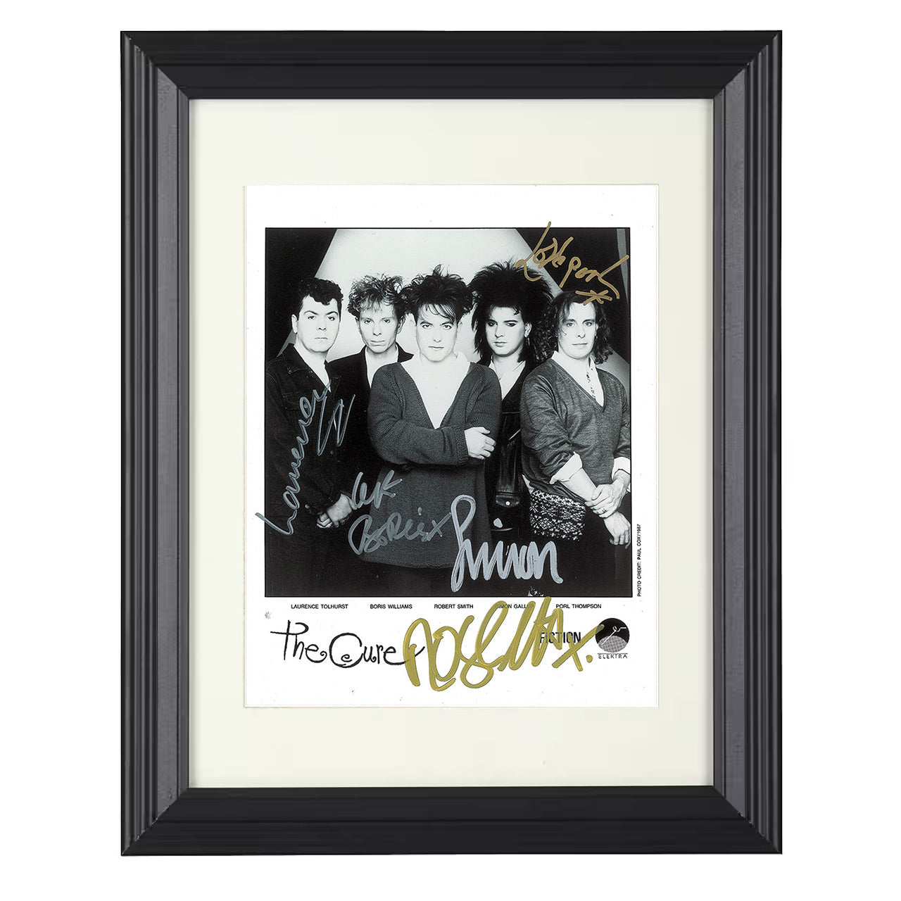 The Cure – Band Image Robert Smith and Members 1980s – 8x10 black beveled framed music wall art