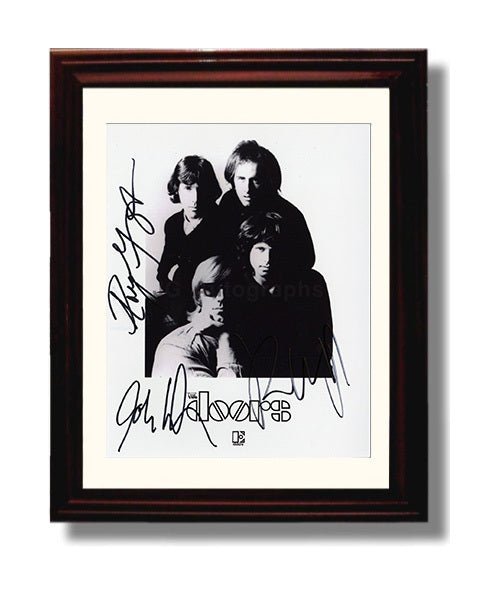 The Doors - Band Portrait Jim Morrison and Members Music Wall Art 8x10 Beveled Frame wall art print – Music decor