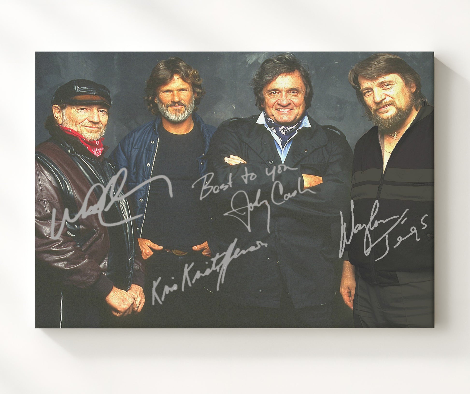 The Highwaymen - Country Supergroup Legacy - Vintage Music Wall Art - 20x24 Canvas music decor