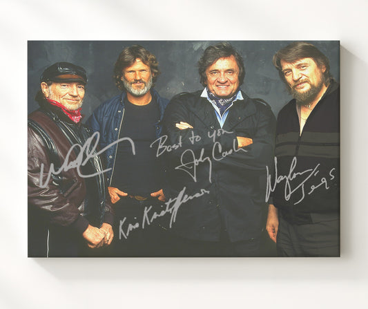 The Highwaymen - Country Supergroup Legacy 16x20 Gallery Frame vintage music wall art