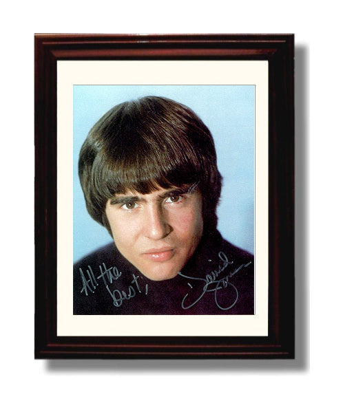 The Monkees - Davy Jones Young Studio Portrait - Vintage Music Wall Art - 8x10 Beveled Frame music decor