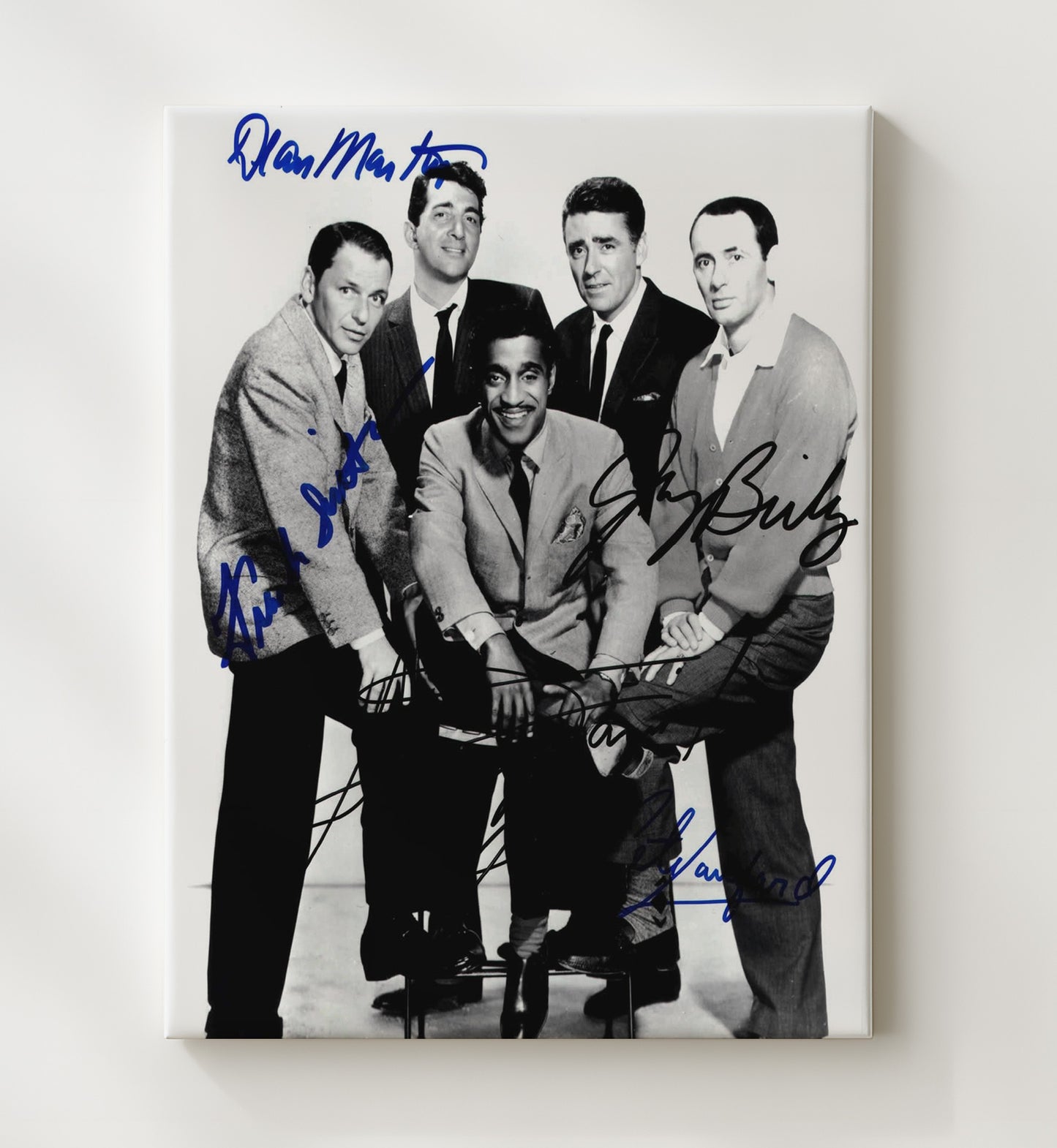 The Rat Pack - Frank Sinatra Dean Martin Sammy Davis Jr Studio Group Music Wall Art 20x24 Canvas wall art print – Music decor