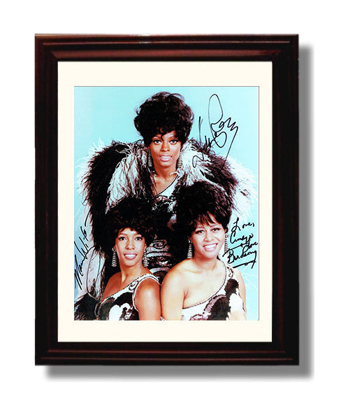 The Supremes - Diana Ross Mary Wilson Florence Ballard Studio Group Music Wall Art 8x10 Beveled Frame wall art print – Music decor