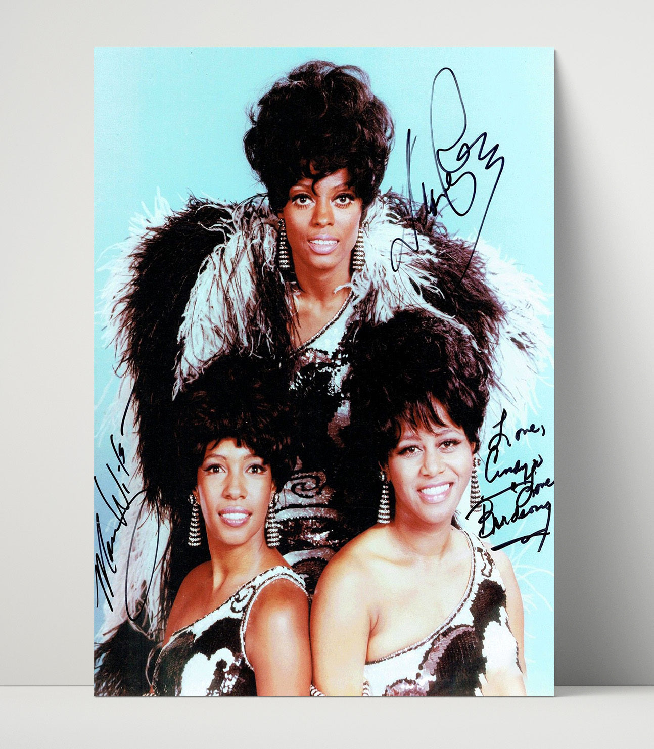 The Supremes - Diana Ross Mary Wilson Florence Ballard Studio Group - Vintage Music Wall Art - 16x20 Unframed Print music decor