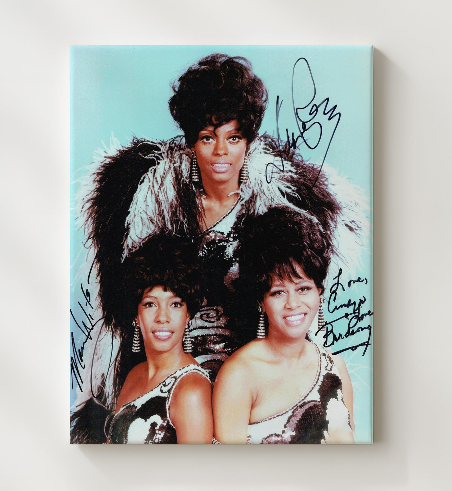 The Supremes - Diana Ross Mary Wilson Florence Ballard Studio Group Music Wall Art 20x24 Canvas wall art print – Music decor