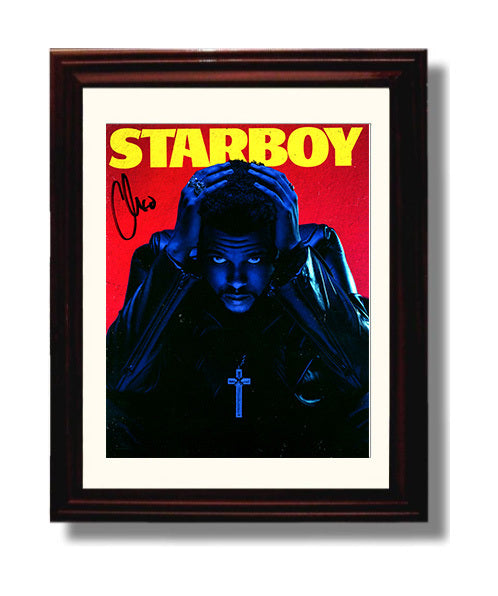 The Weeknd - Starboy Album Artwork Music Wall Art 8x10 Beveled Frame wall art print – Music decor