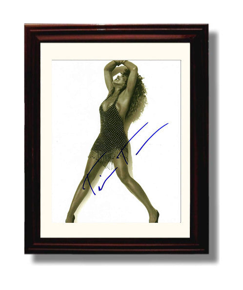 Tina Turner - Studded Dress Performance Pose Music Wall Art 8x10 Beveled Frame wall art print – Music decor